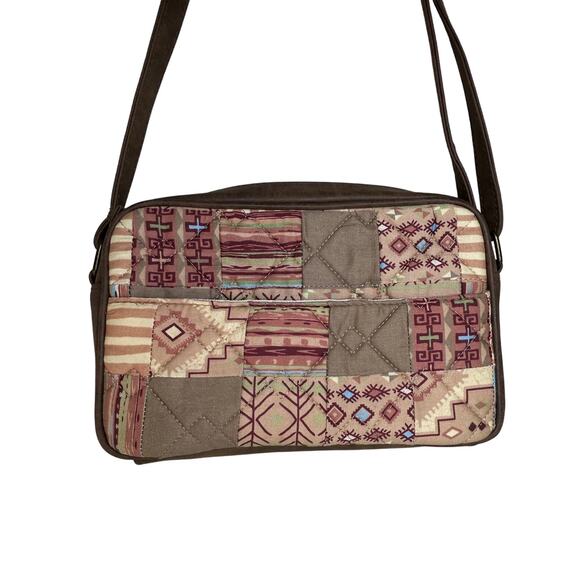 Vintage Donna Sharp Boho Quilted Patchwork Crossbody Bag Flap Closure - Picture 7 of 11
